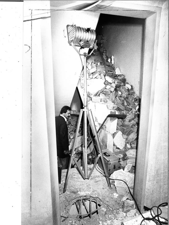 Rubble on the seventh floor of the building. Picture: Steve Brennan