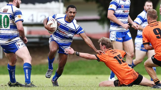 Action from the 2019 Cairns and District Rugby League (CDRL) match between Brothers and Tully, held at Stan Williams Park, Manunda. Brothers' Isaiah Wigness. PICTURE: BRENDAN RADKE