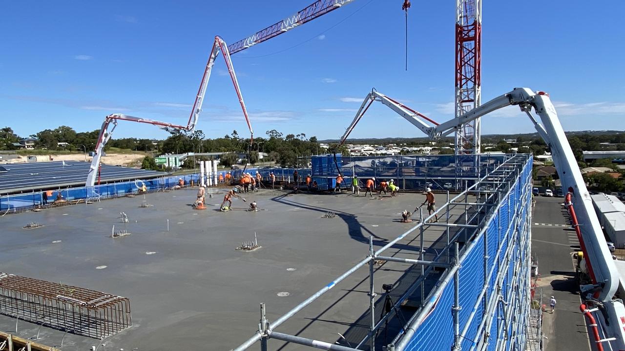 67 truckloads of concrete poured into hospital’s new feature