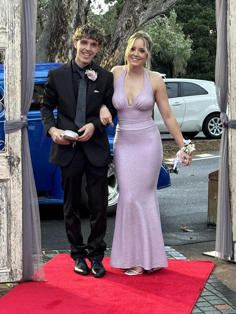 Students arrive at the Hervey Bay State High School formal.