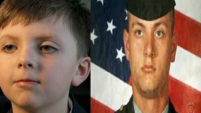 Boy whose father died in Iraq gives soldier $20 he found as gift