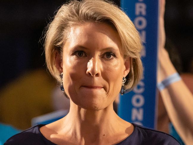 Katherine Deves Liberal candidate for warringah attends -  ELECTION TEAM 2022 LIBERAL BUS TOUR 1/5/2022, The Prime Minister Scott Morrison at a Liberal Campaign Rally for Sydney region. The Prime Minister delivers a speech at Accor stadium in the electorate of Reid. Picture By Jason Edwards