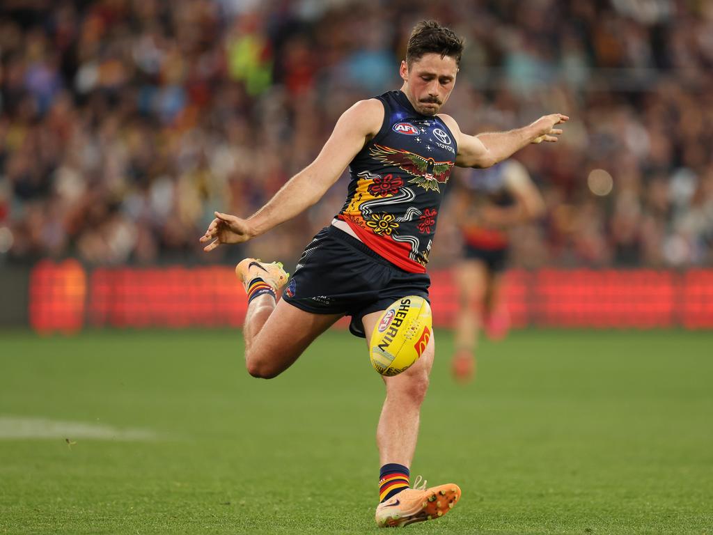 Chayce Jones kicked a career-high three majors. Picture: James Elsby/AFL Photos