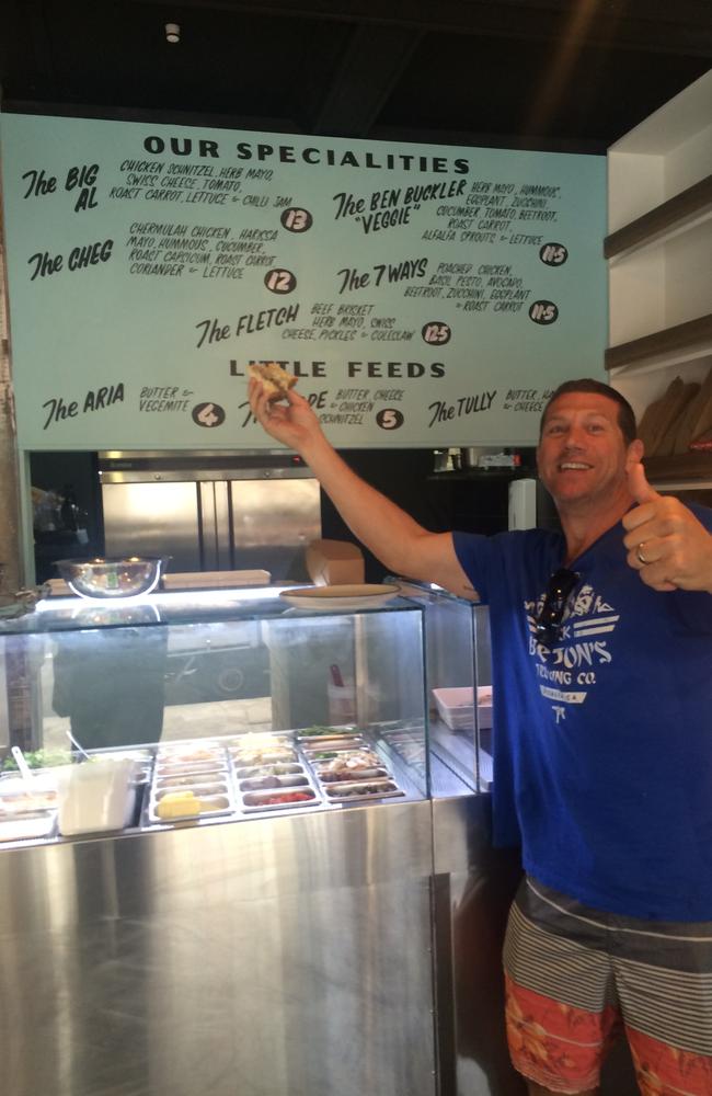 Bryan Fletcher says a sandwich named after him is “outstanding”.