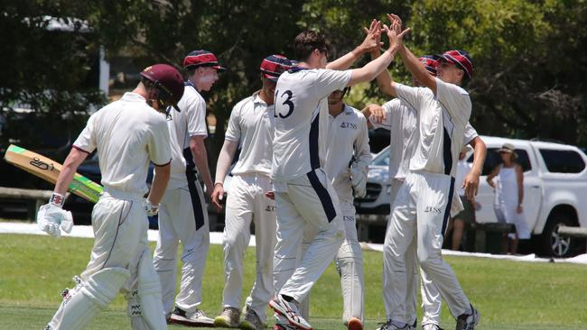 Round 1 of the GPS school cricket season. TSS v IGS at The Southport School. TSS Fielder N0 IGS Batsman Pic Mike Batterham