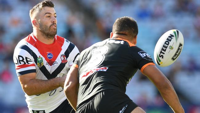 Facing the Tigers was as hard as it looked for Tedesco. (AAP Image/Dean Lewins)