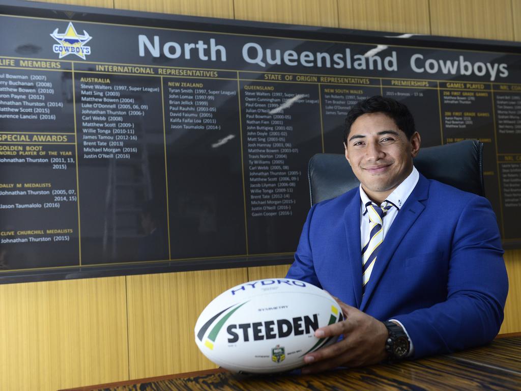 Jason Taumalolo signed the NRL’s first 10-year contract. Picture: Wesley Monts
