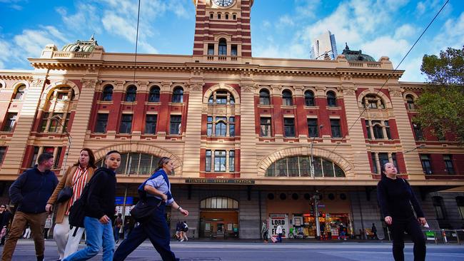 The corner of Flinders and Elizabeth streets in Melbourne. Picture: Luis Enrique Ascui