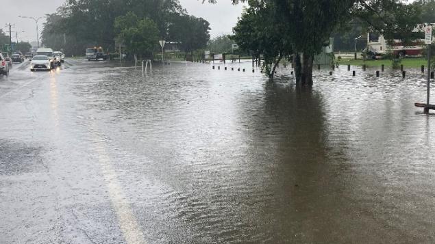 River Ave at Haddrell Park, Innisfail under water. Picture: QPS