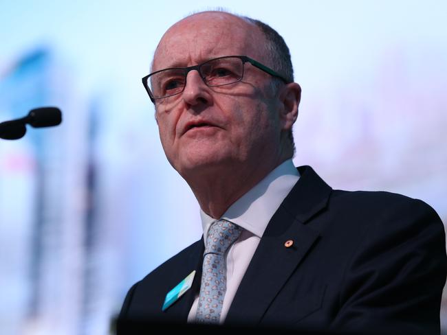 20/11/2019.  Lendlease AGM held at The  Four Seasons hotel in Sydney. Chairman Michael Ullmer during the opening of meeting. Britta Campion / The Australian