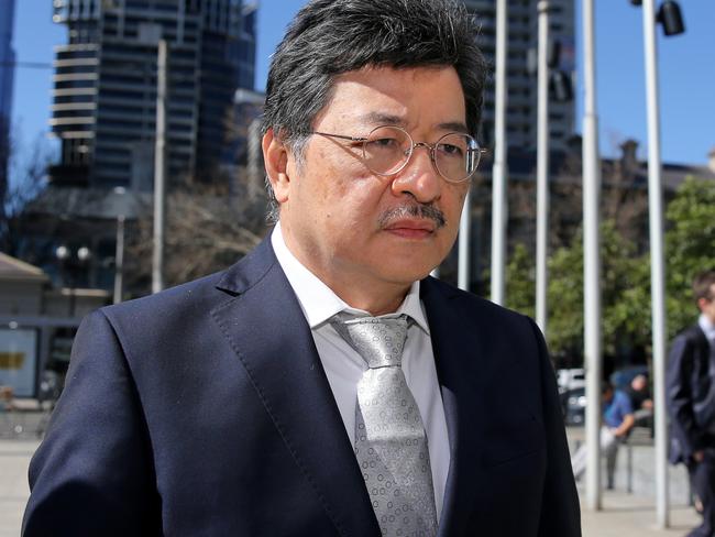 10/09/2019 TPG Executive Chairman  David Teoh arrives at the Federal Court in Melbourne. Picture : David Geraghty , The Australian.