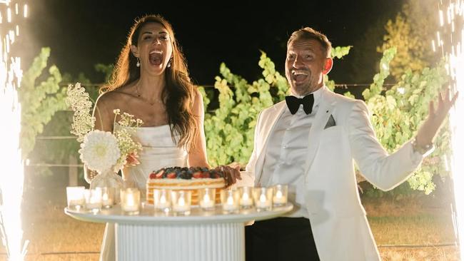 Olympian Stephanie Rice has married her Mark Lassey surrounded by their closest family and friends during a ceremony at Sandleford Wines in Perth. Picture: Novare Weddings