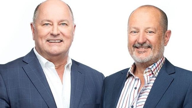 Ross Stevenson and Russel Howcroft continue to dominate in the breakfast radio ratings. Picture: Facebook