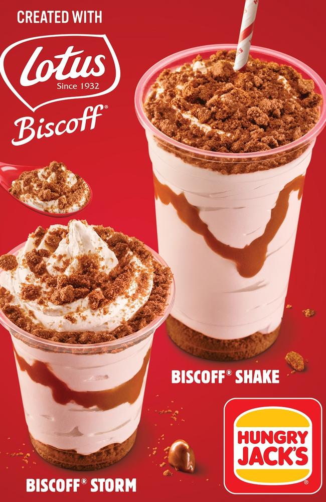 Now Hungry Jacks has announced it is releasing a Biscoff range. Picture: Supplied