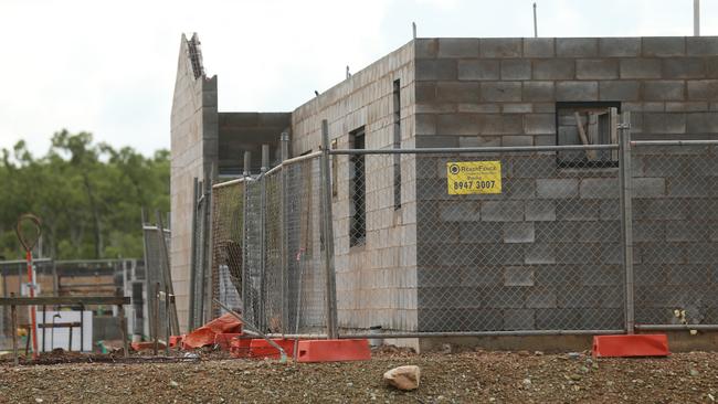 A generic photo of housing construction in Bellamack, Palmerston. Picture: Glenn Campbell