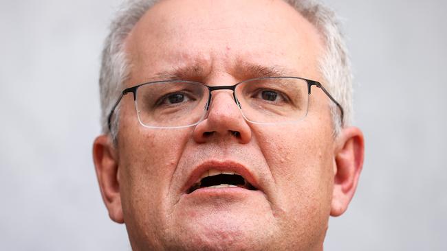 Prime Minister Scott Morrison says all Australians will get a COVID vaccine for free if trials are successful. Picture: David Gray/Getty Images