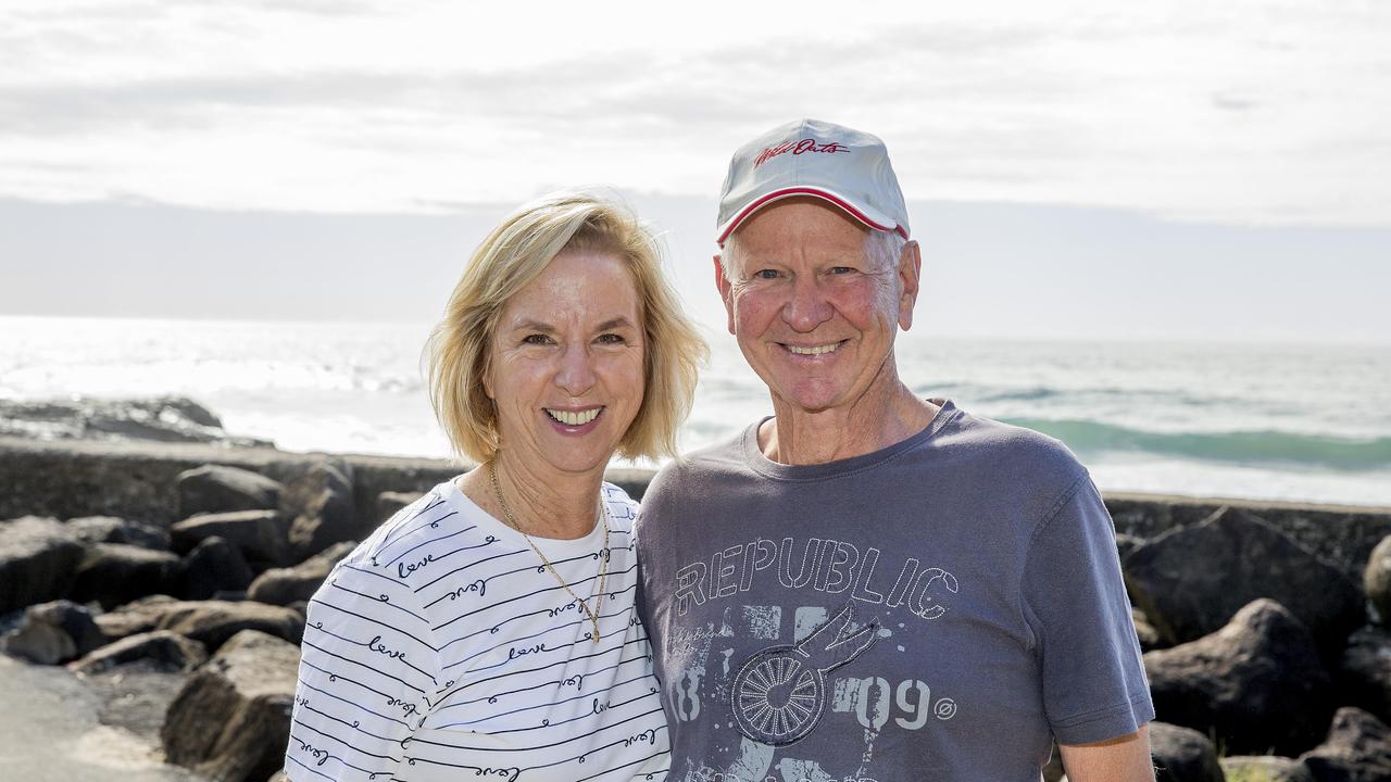 Faces of the Gold Coast. Lynette Chinn and John Chinn , at Snapper Rocks. Picture: Jerad Williams