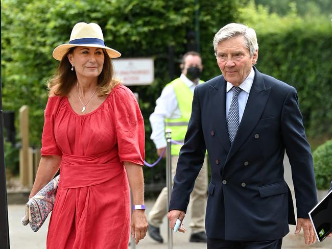 Carole and Michael Middleton at Wimbledon.