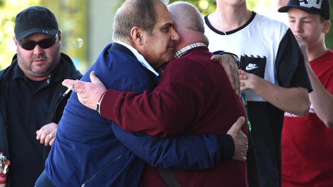 Robert Mammarella and Khalil Eideh meet at the Glenroy Kebab House. Picture: David Smith