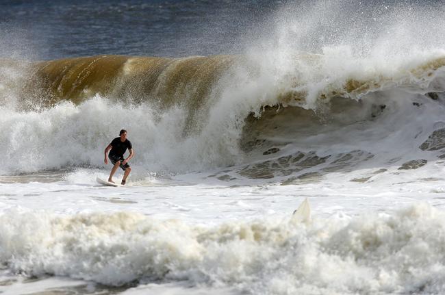 Alexandra Headland gets good lefts and rights for longboarders and shortboarders alike. Picture: Nicholas Falconer