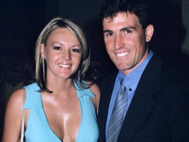 Kelli Stevens with former husband and Kangaroos star Anthony Stevens.