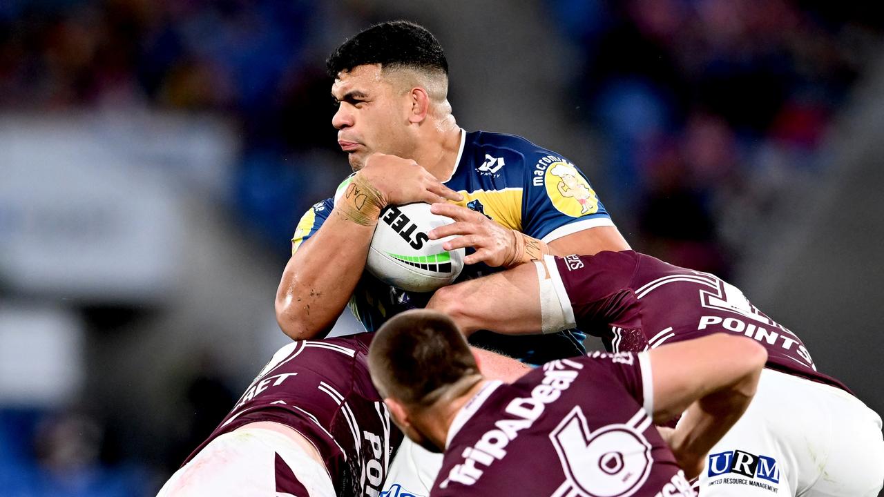 Scott Sattler believes David Fifita is being wasted out wide as a back-rower. Picture: Bradley Kanaris/Getty Images