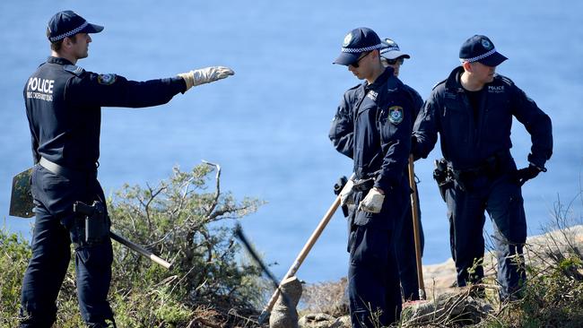 Police at Manly’s North Head on Tuesday. Picture: AAP