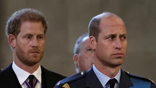 Harry and William’s rift has deepened in recent years. Picture: AFP