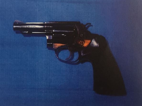 One of the guns found after the Chokolatta cafe shooting in Bankstown on November 7, 2013.