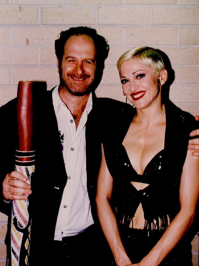 With Madonna during her Girlie Show Tour in 1993.