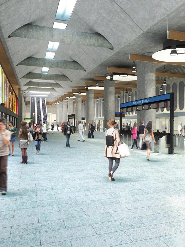 The concourse at Parkville station. Picture: Supplied