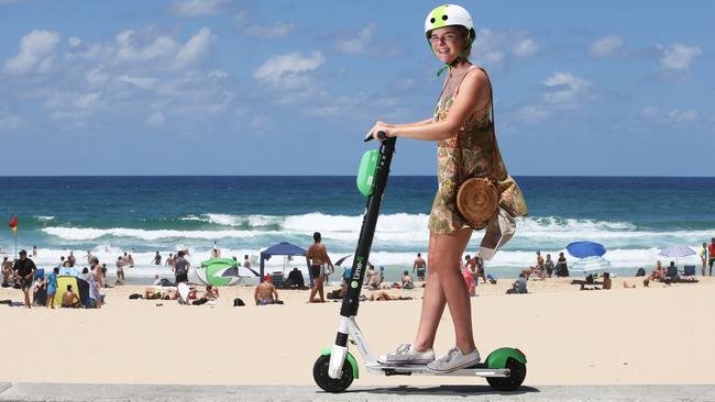 Dockless electric scooters could soon hit the streets of Port Phillip. Picture: Glenn Hampson