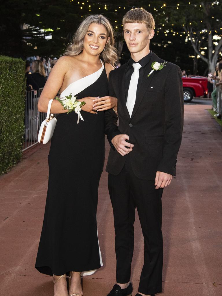 Nicholas Brehaut and partner Georgina Loughman at St Mary's College formal at Picnic Point, Friday, March 24, 2023. Picture: Kevin Farmer