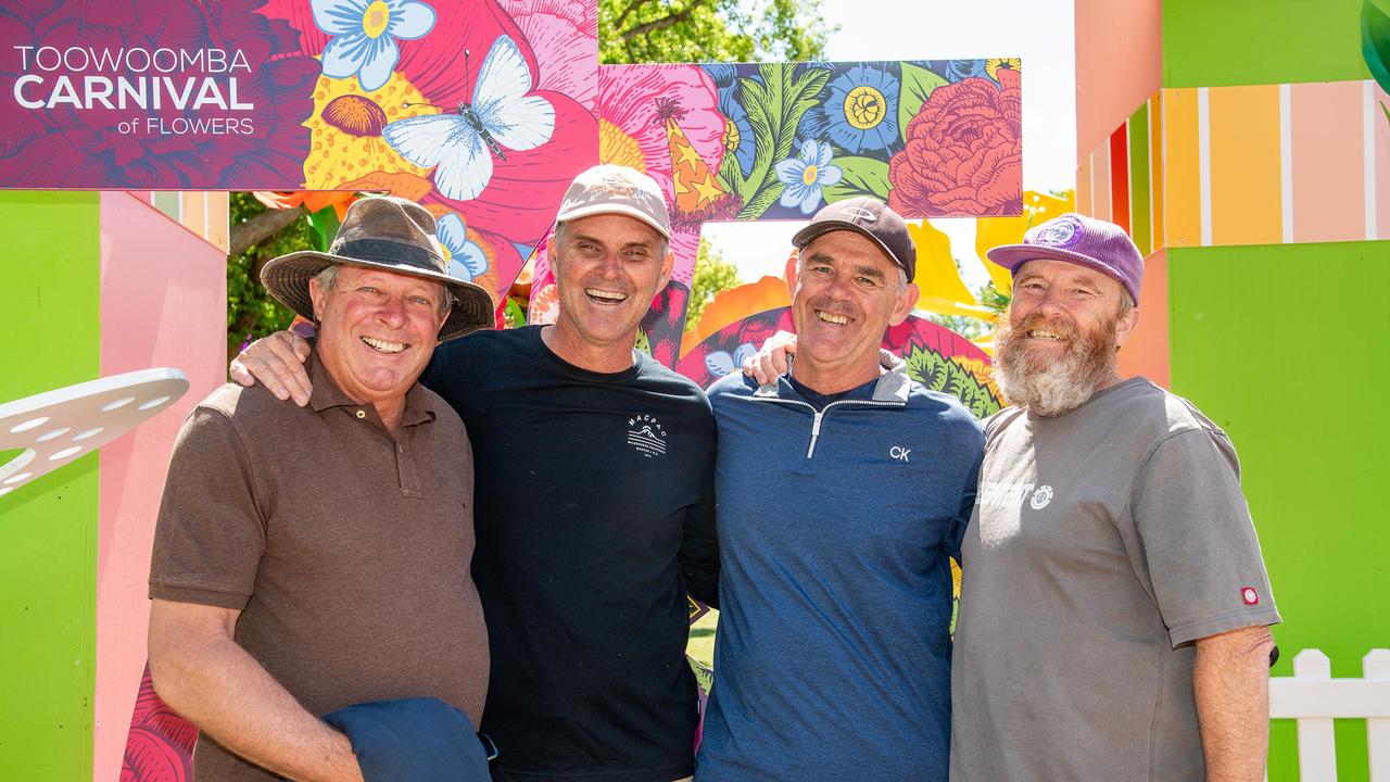 Ken Clark, Tony Denny, Mark Spencer and James Thearle. Toowoomba Carnival of Flowers Festival of Food and Wine. Saturday September 14th, 2024. Picture: Bev Lacey