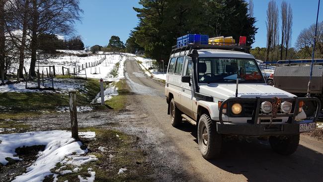 Police searched for the two missing campers who set off on a trip to the Thomson Dam and Walhalla area on Friday. Picture: Jo O'Doherty