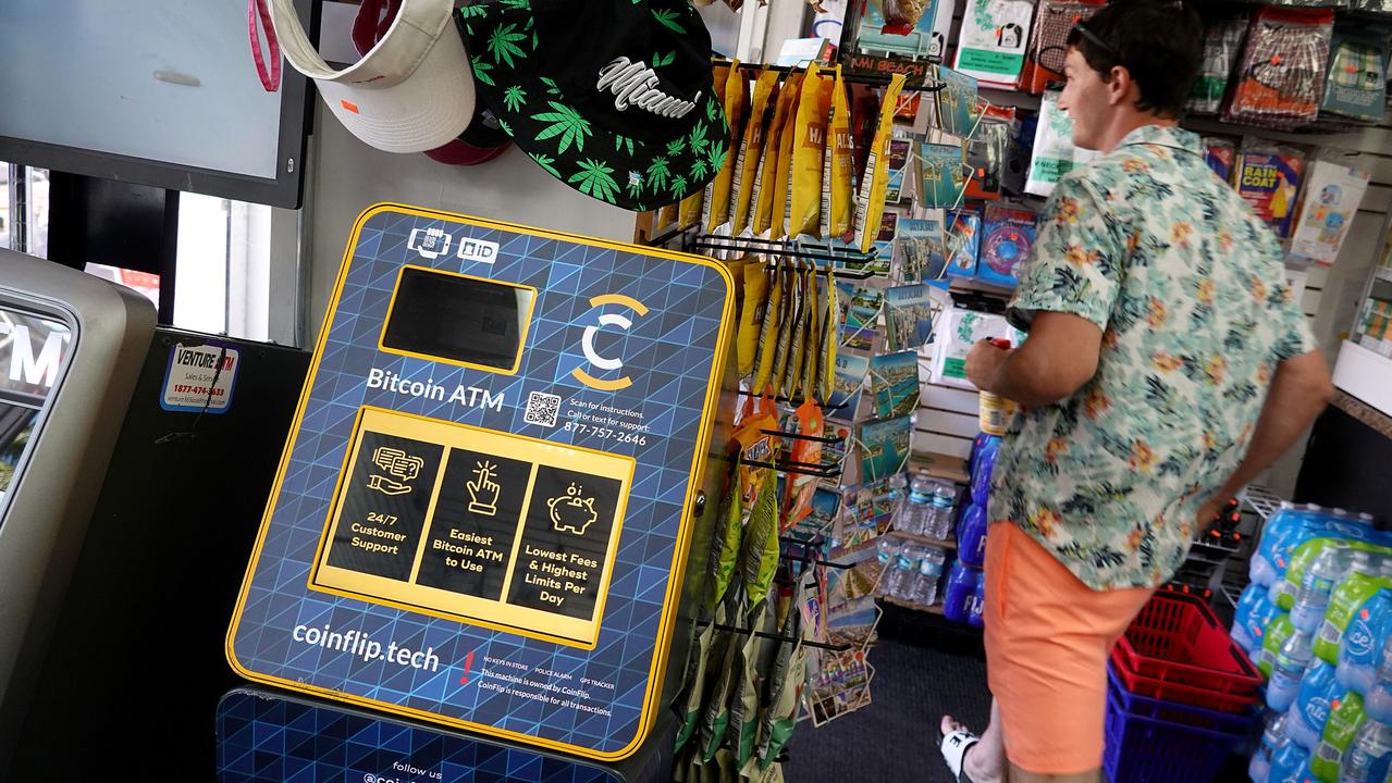 A cryptocurrency ATM setup in a convenience store on May 12, 2022 in Miami, Florida. Picture: Joe Raedle/Getty Images/AFP