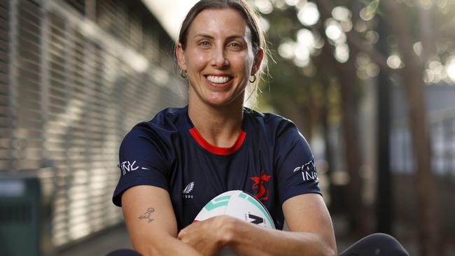 DAILY TELEGRAPH SEPTEMBER 30, 2024. Roosters NRLW player Sam Bremner at Sydney Roosters NRLW HQ, Moore Park. Picture: Jonathan Ng