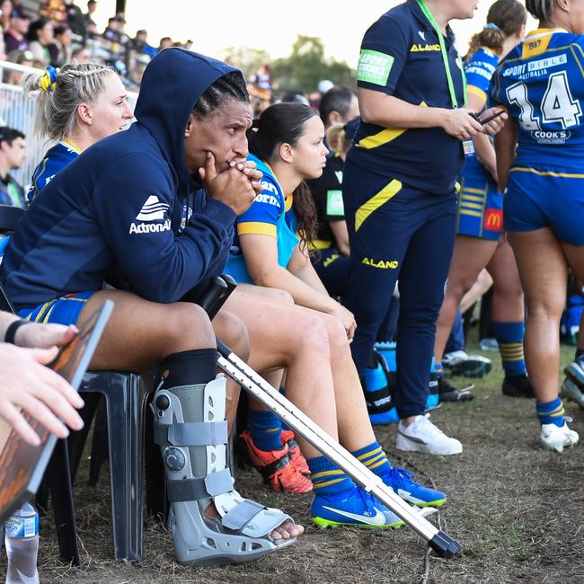 Parrmatta's star NRLW signing Elsie Albert has reaggravated a calf injury. Picture: NRL Imagery