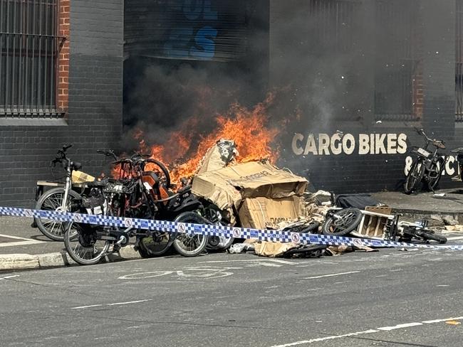 Firefighters were called back to the Power Gymnasium a second time after the rubble reignited.