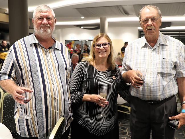 Greg and Cheryl Owens with John Marshall. Picture: Roz Lavercombe.