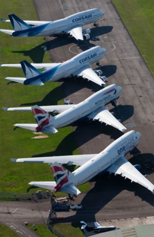 The planes left on the tarmac are either being stored for later use or waiting to be scrapped. Picture: Getty