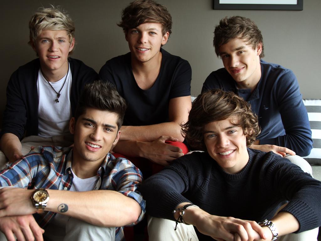 One Direction while in Sydney. Band members back L-R Niall Horan, Louis Tomlinson, Liam Payne and front L-R Zayn Malik and Harry Styles.