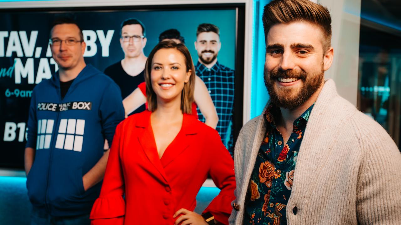 Stav, Abby and Matt are the best in FM breakfast for B105. Picture: Supplied