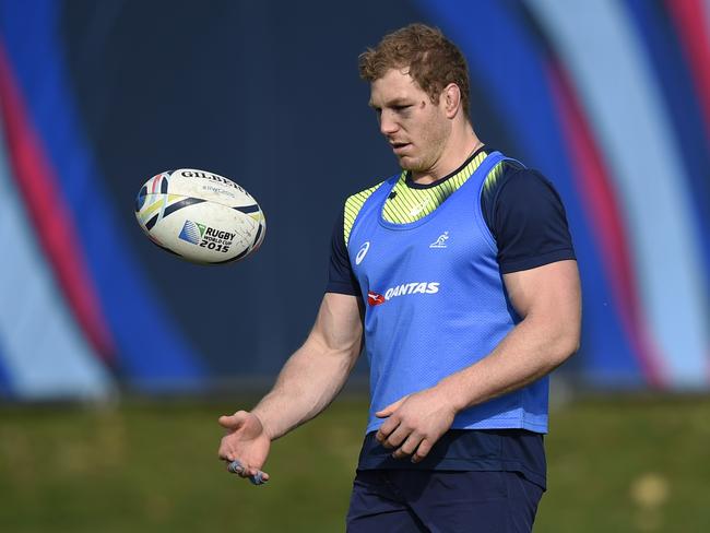 Battered but not beaten ... Look Marcus, Wallaby flanker David Pocockis preparing for the final of the Rugby World Cup 2015 at Twickenham, London. Picture: AFP