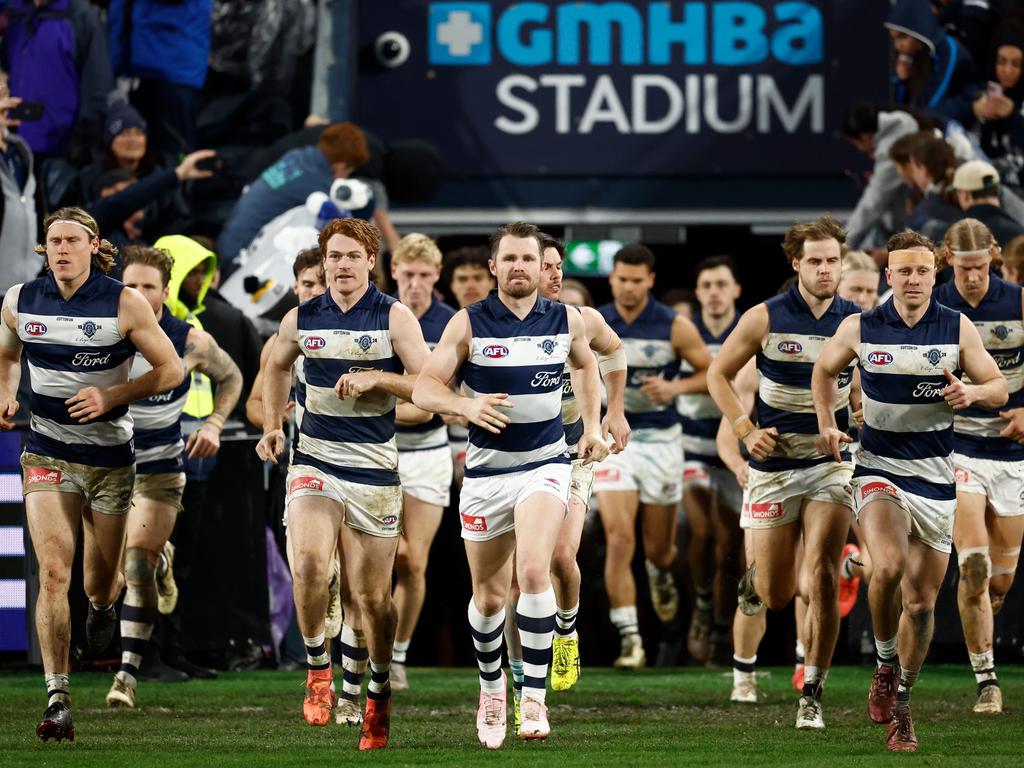 How much will Geelong’s loss on Saturday night cost them? Picture: Michael Willson/AFL Photos via Getty Images.