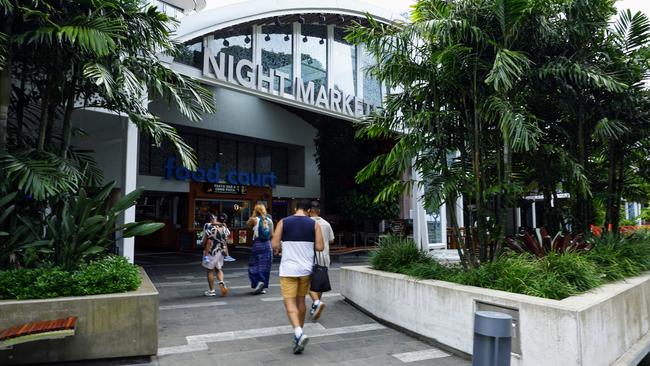 Professor Law said the Esplanade Dining Precinct was a great example of modern urban design that was suited to a tropical climate. Picture: Brendan Radke