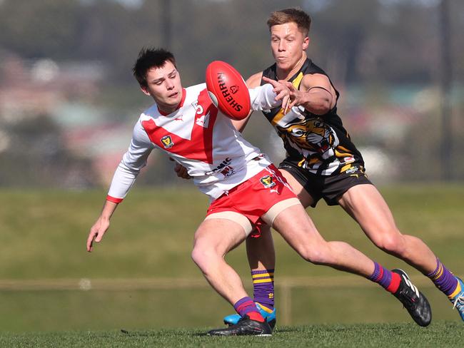 TSL.  Baxter Norton Clarence and Edward Cole Tigers.  Tigers V Clarence.  Picture: Nikki Davis-Jones