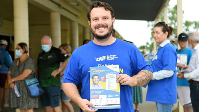 LNP Phil Thompson at the Greenwood Park Sporting Complex in Townsville. Picture: Shae Beplate.