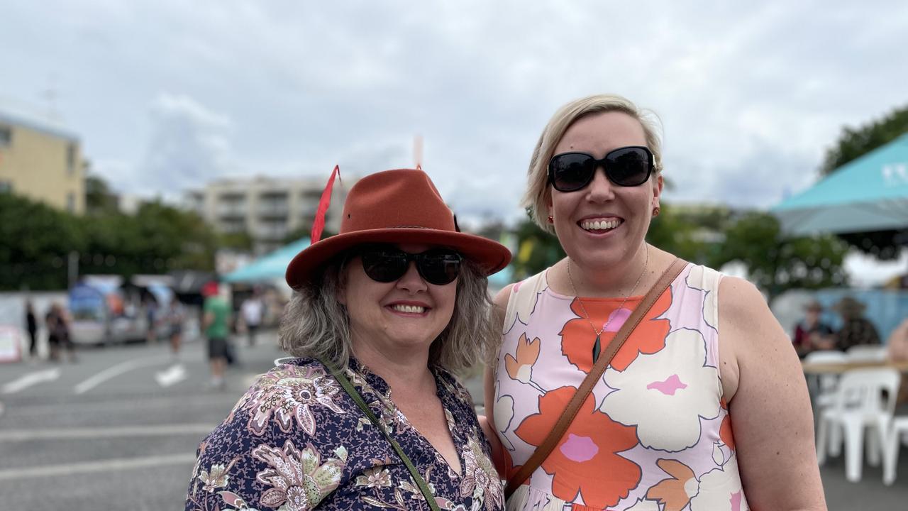 Karen Altmann, left, and Mel Greenaway, right, at the 2022 Caloundra Music Festival. Picture: Asa Andersen.