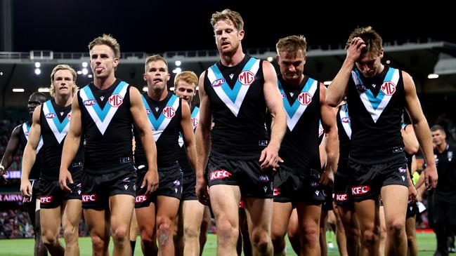 Tom Jonas hasn’t been dropped for the Power’s Gather Round clash. Picture: Brendon Thorne/AFL Photos